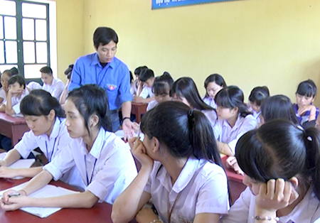 Một giờ lên lớp của thầy giáo Lê Văn Cường - Ảnh: Nhân vật cung cấp
