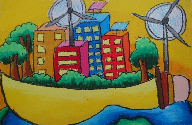 Vẽ tranh môi trường Tranh vẽ của em Đào Thanh Thảo Ninh Bình