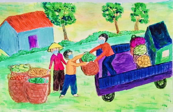 Vẽ tranh Sài Gòn giãn cách gây quỹ cho người nghèo  Vietnam Marketing Day